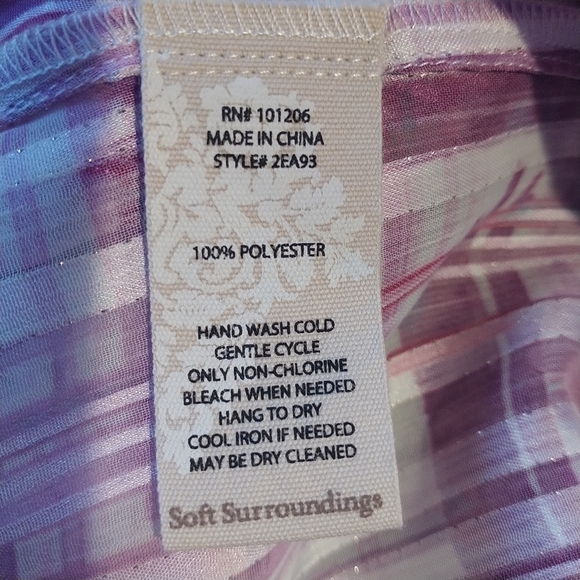 Soft Surroundings Porta Top Blouse Button Front L - Picture 12 of 12